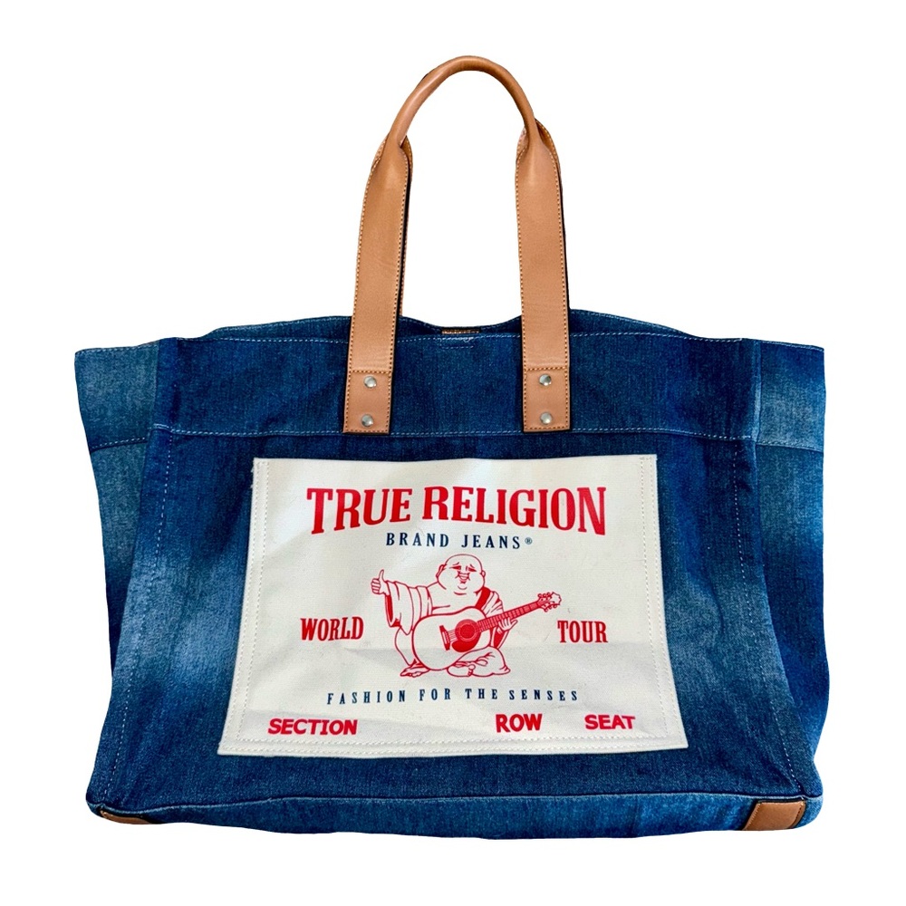 NWOT TRUE RELIGION DENIM LOGO TOTE BAG 💙